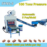 QT5-10 Automatic Hydraulic Earth Soil Interlocking Brick Making Machine for Sale