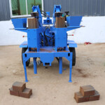 QT2-20 M7MI twin diesel hydraulic clay interlock block machine trailer with mixer hoist